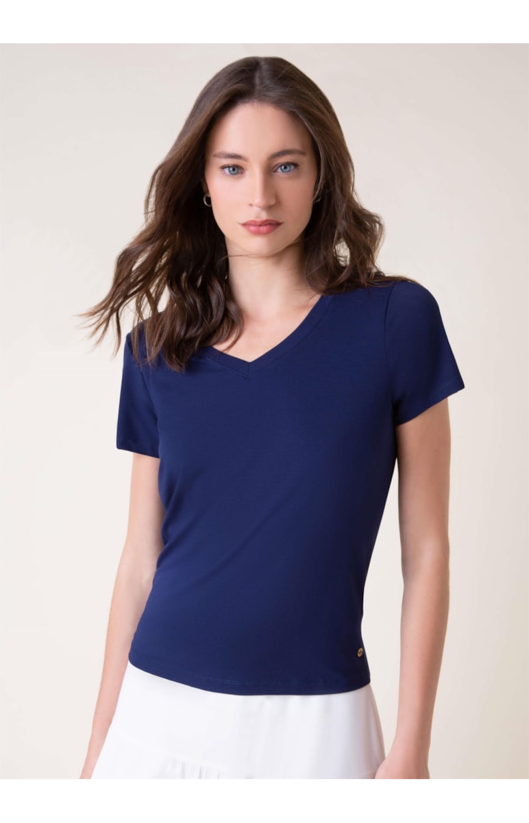 Blusa Viscolycra Dark Navy