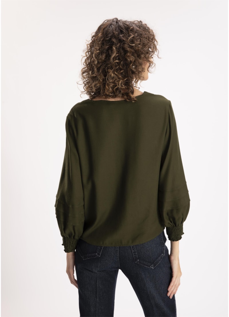 Blusa Viscose Berlin Pregas Musgo