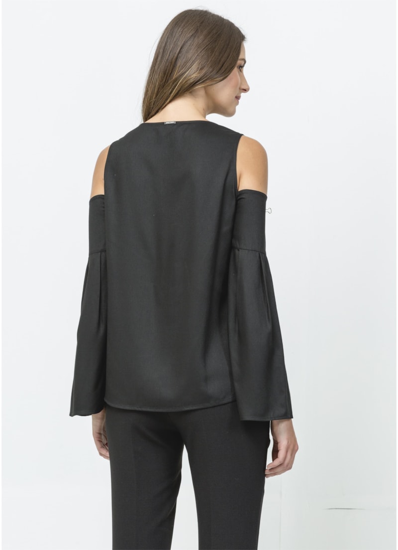Blusa Viscose Ombro Preto