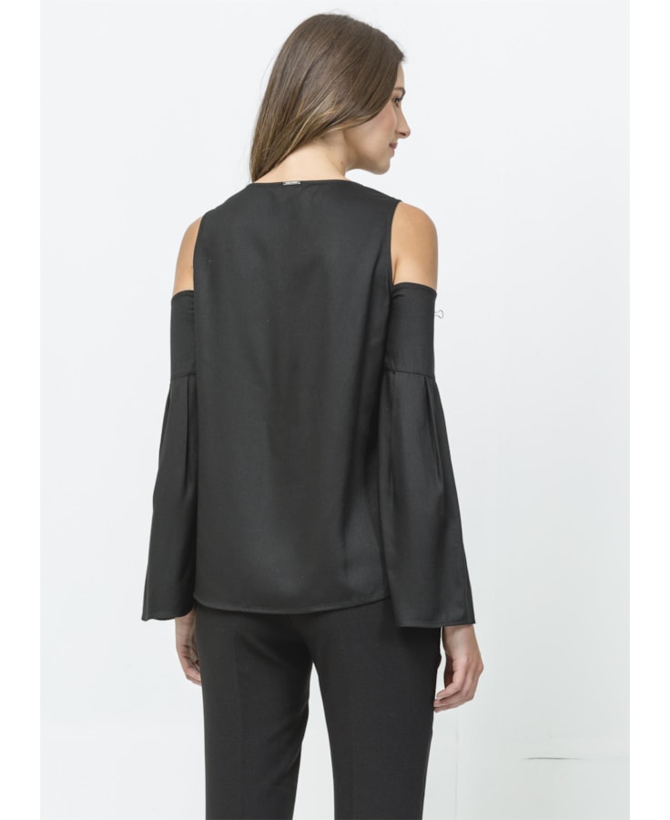 Blusa Viscose Ombro Preto