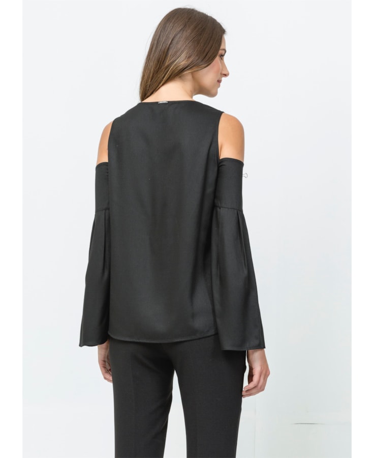 Blusa Viscose Ombro Preto