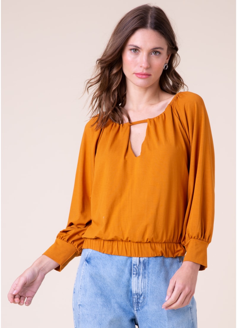 Blusa Visup New Manga Longa Telha