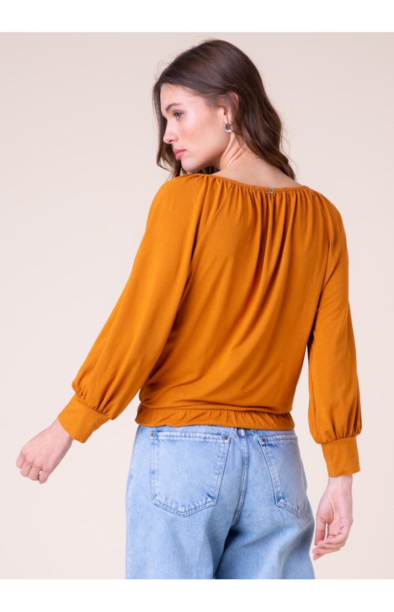 Blusa Visup New Manga Longa Telha