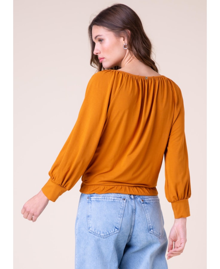 Blusa Visup New Manga Longa Telha