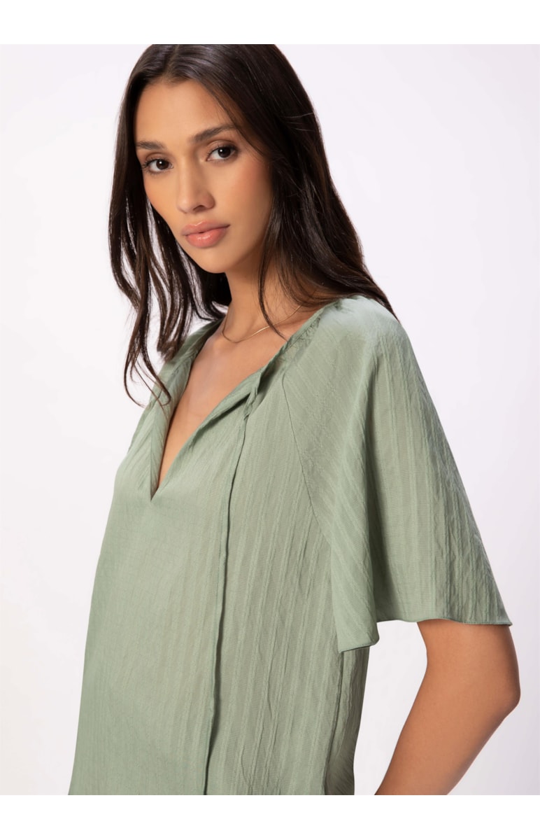 Blusa Voil Stripes Verde Claro
