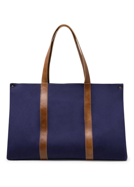 Bolsa Lona Com Necessaire Azul Jeans