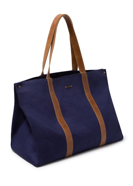Bolsa Lona Com Necessaire Azul Jeans