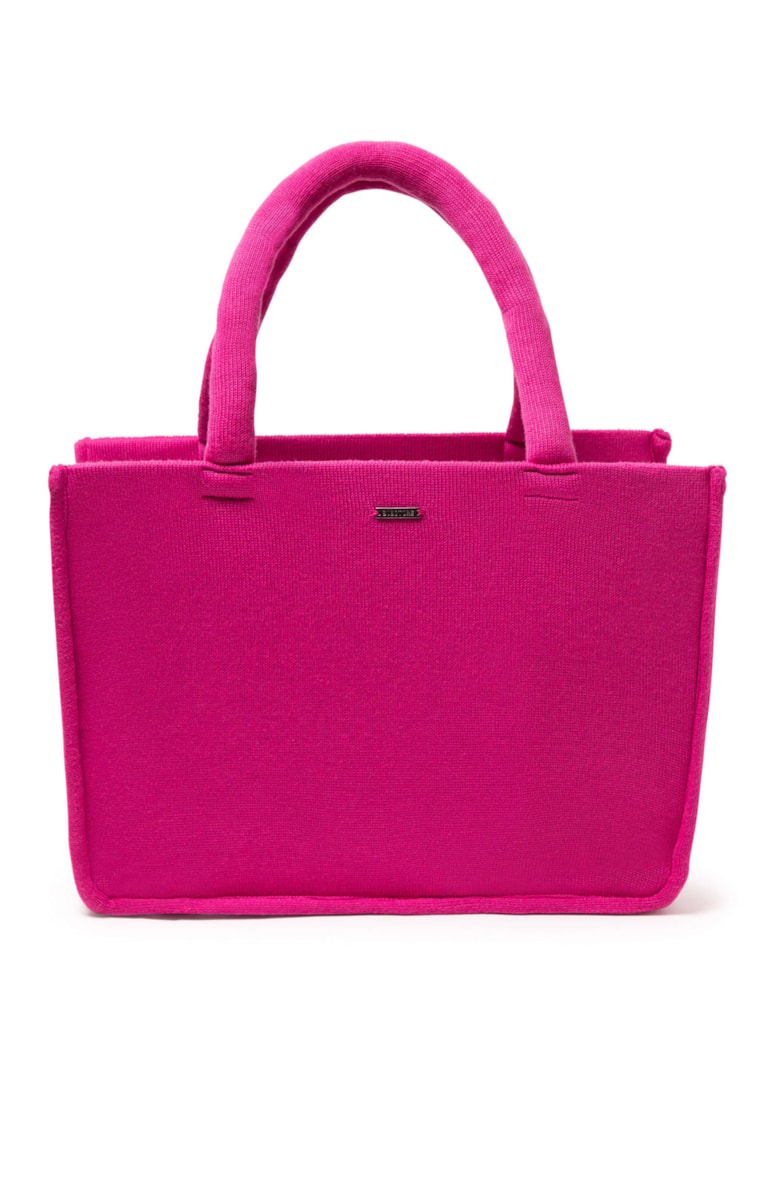 Bolsa Tricot Listras Bobstore Magenta