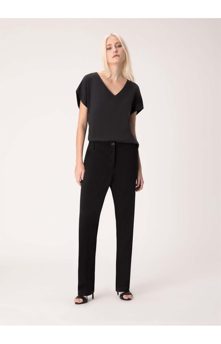 Calça Alfa Crepe Reta Preto