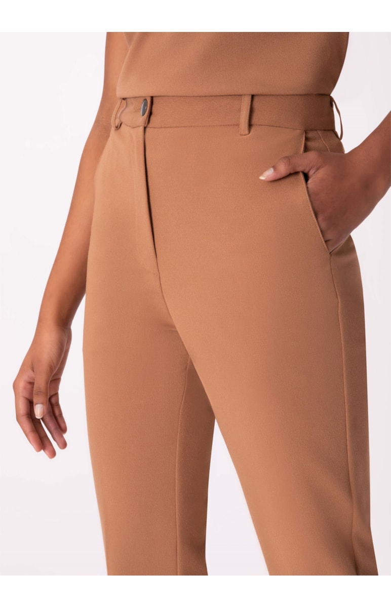 Calça Alfa Crepe Reta Terra