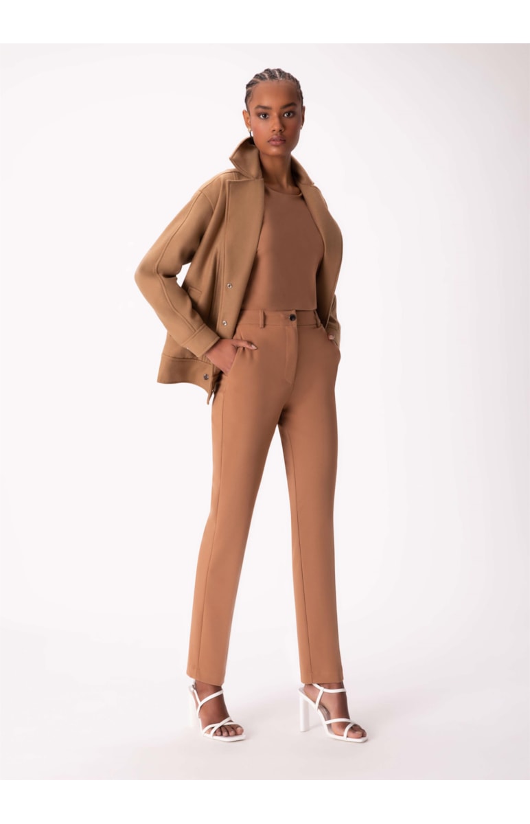 Calça Alfa Crepe Reta Terra