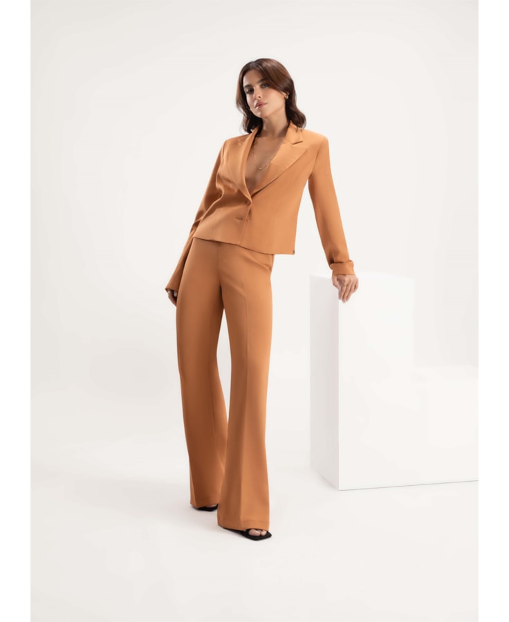 Calça Alfa Mix Flare Terra