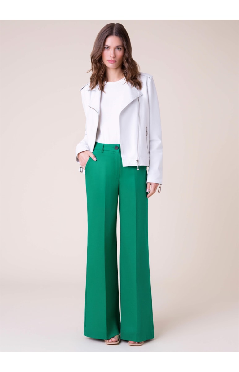 Calça Alfa Pantalona Verde Bandeira