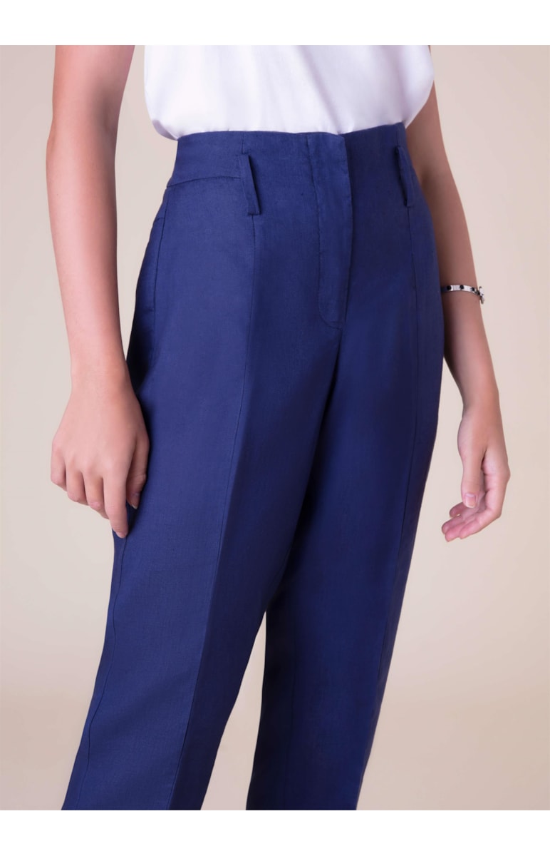 Calça Alfa Puro Linho Marinho
