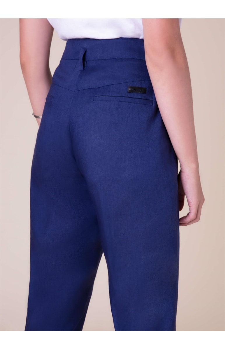 Calça Alfa Puro Linho Marinho