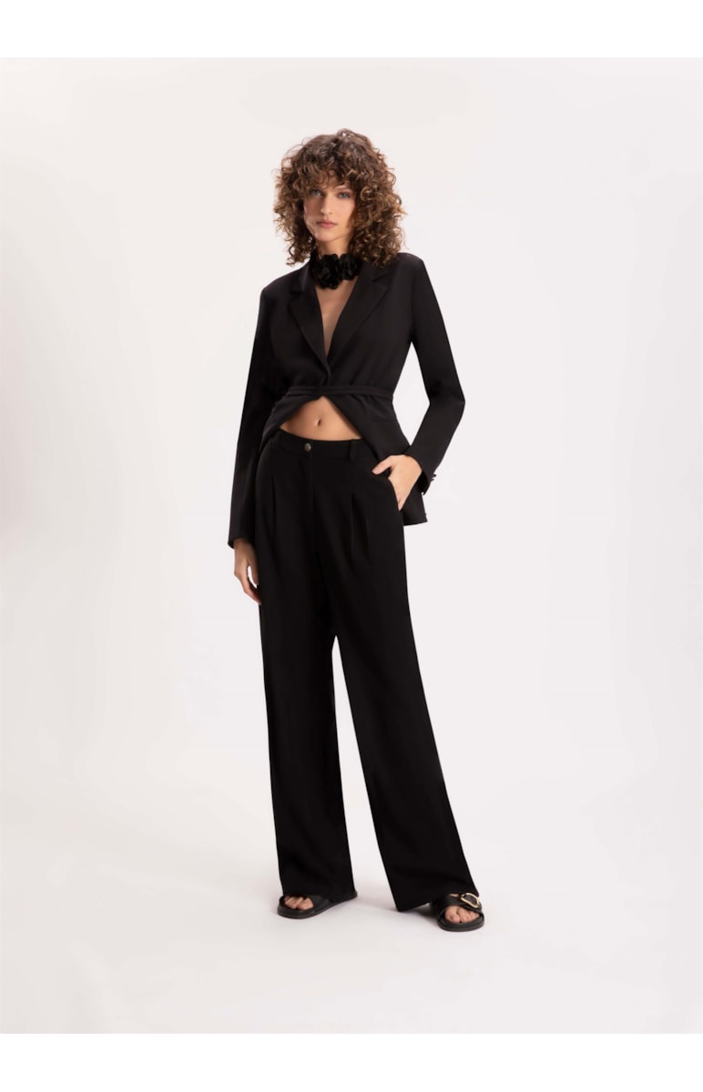 Calça Alfaiataria Classic Wide Leg Preto