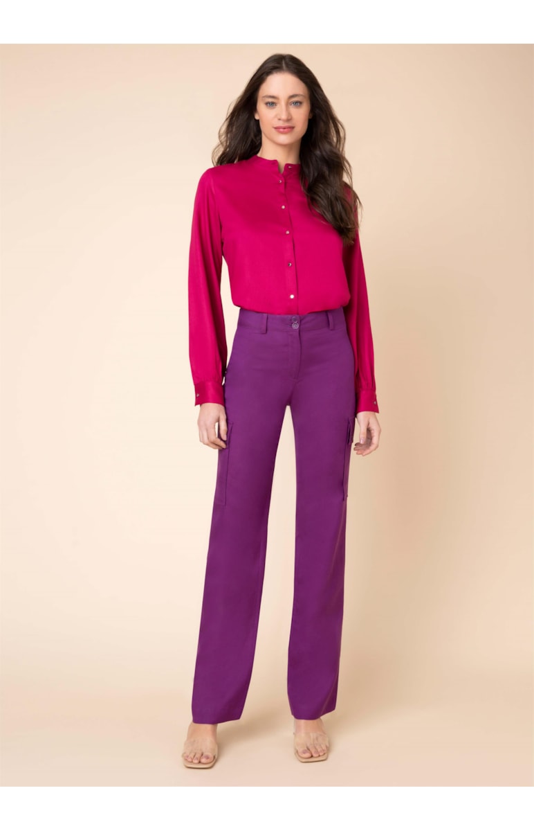 Calça Alfaiataria Straight Magenta