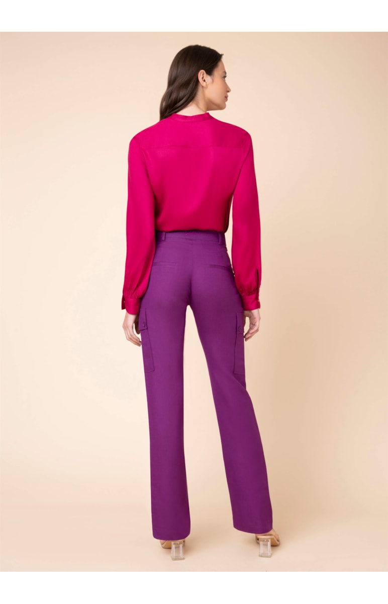 Calça Alfaiataria Straight Magenta
