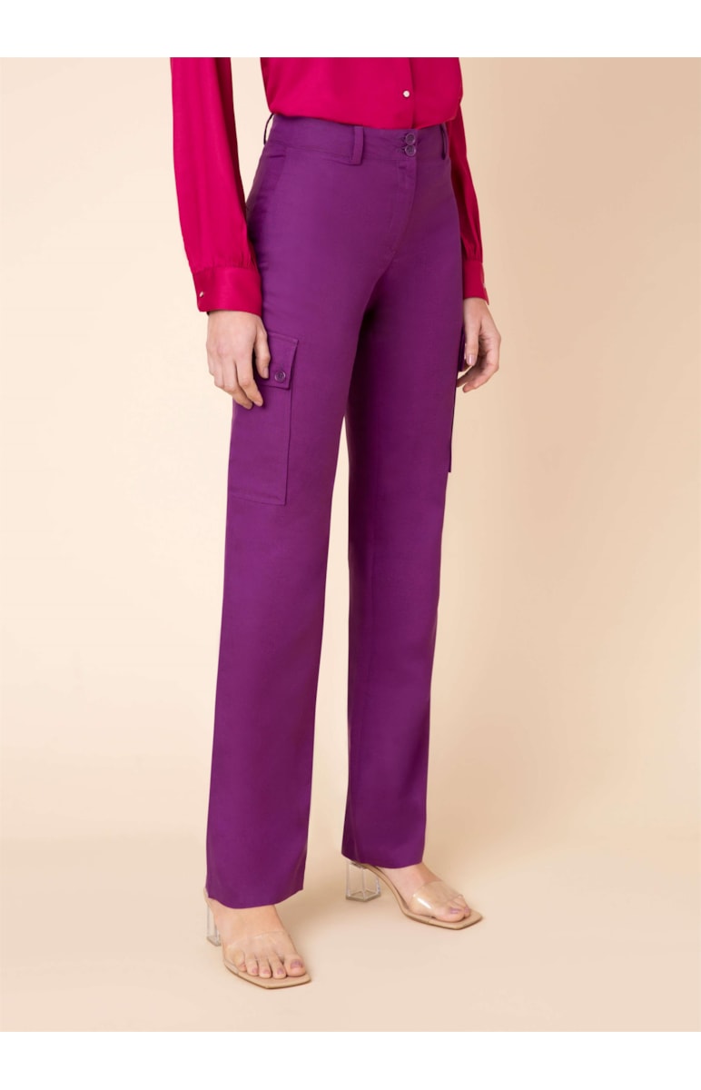 Calça Alfaiataria Straight Magenta