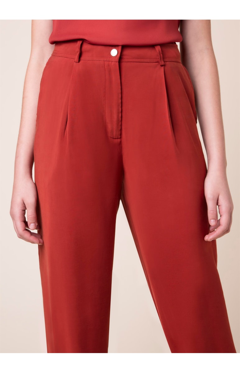 Calça Baggy Abertura Lateral Telha
