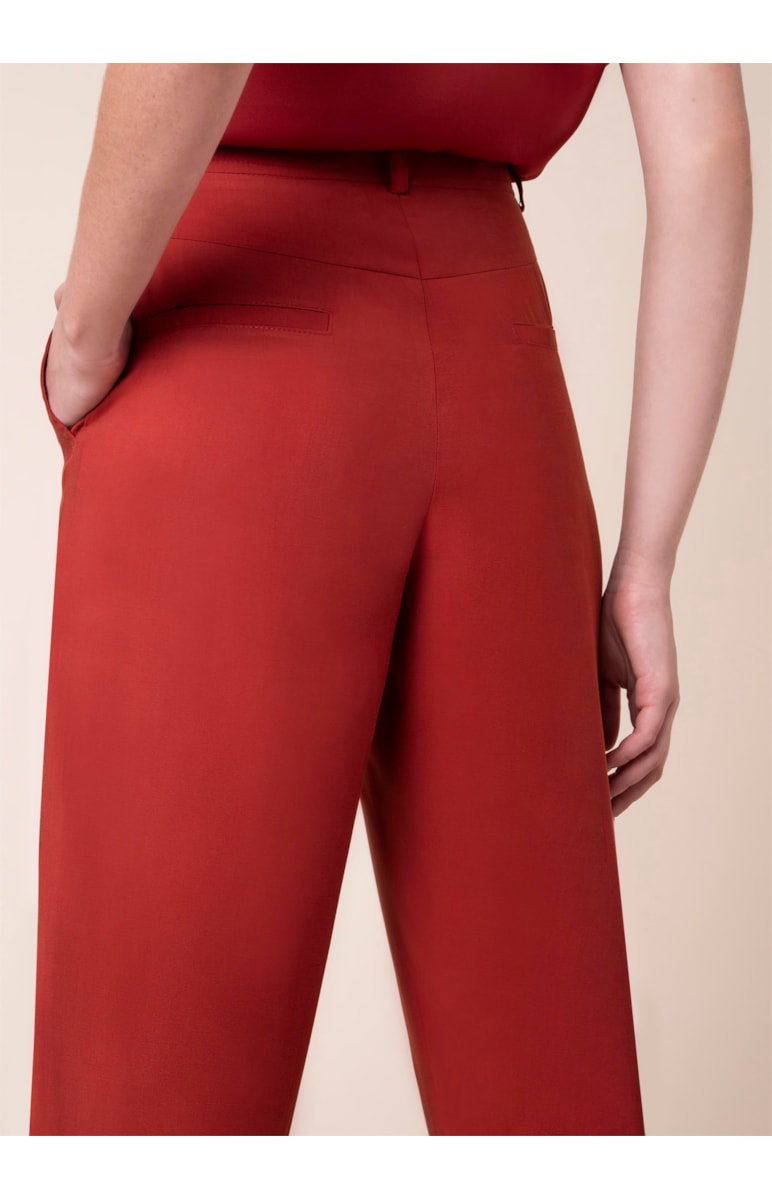 Calça Baggy Abertura Lateral Telha