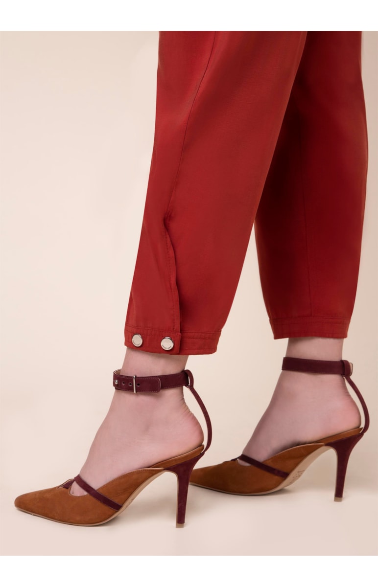 Calça Baggy Abertura Lateral Telha