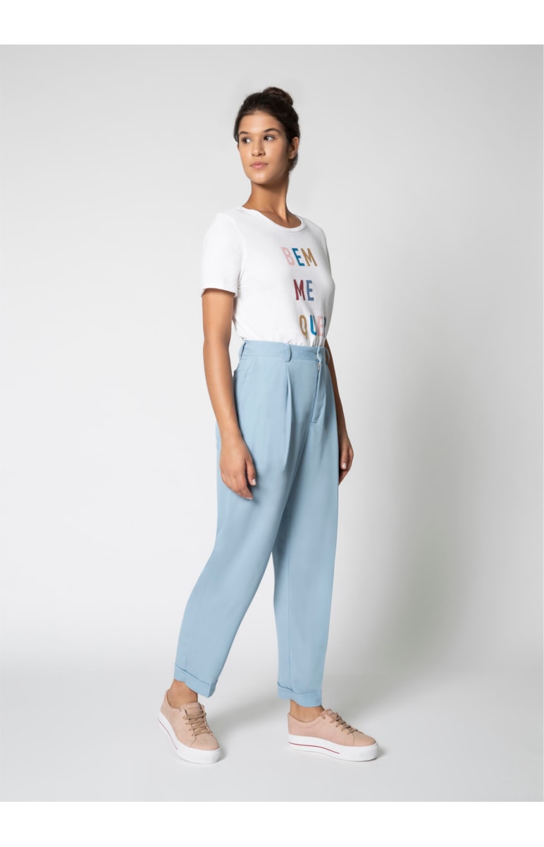 Calça Baggy Barra Italiana Azul Claro
