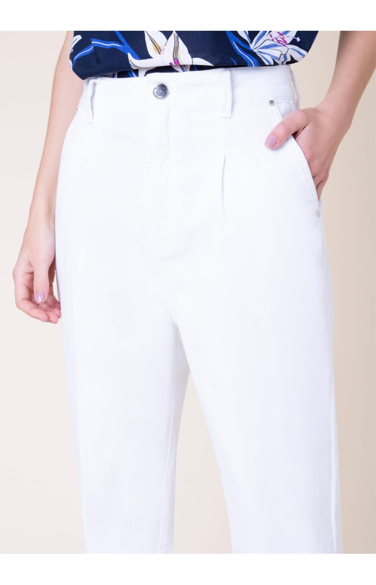 Calça Baggy Color Stretch Branco