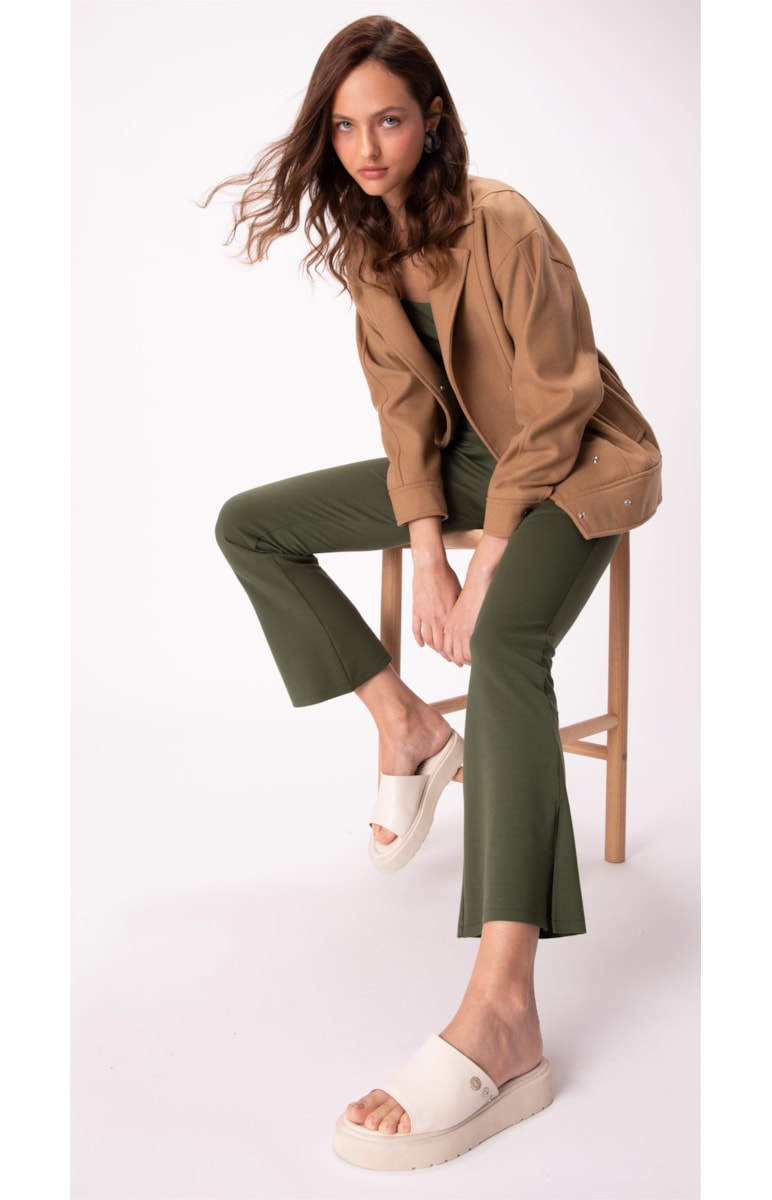Calca Bailaribna Super Stretch Verde Militar