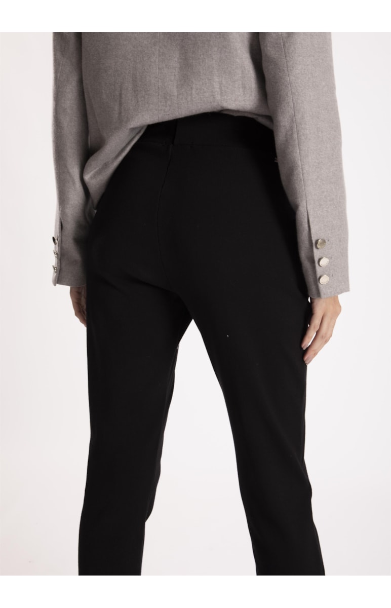 Calça Bandage Legging Fenda Frontal Preto
