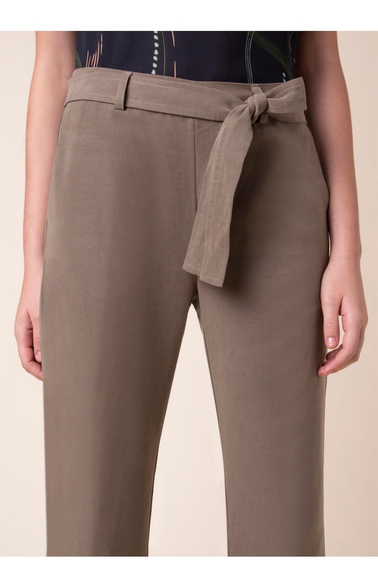 Calça Boot Cut Linho Musgo
