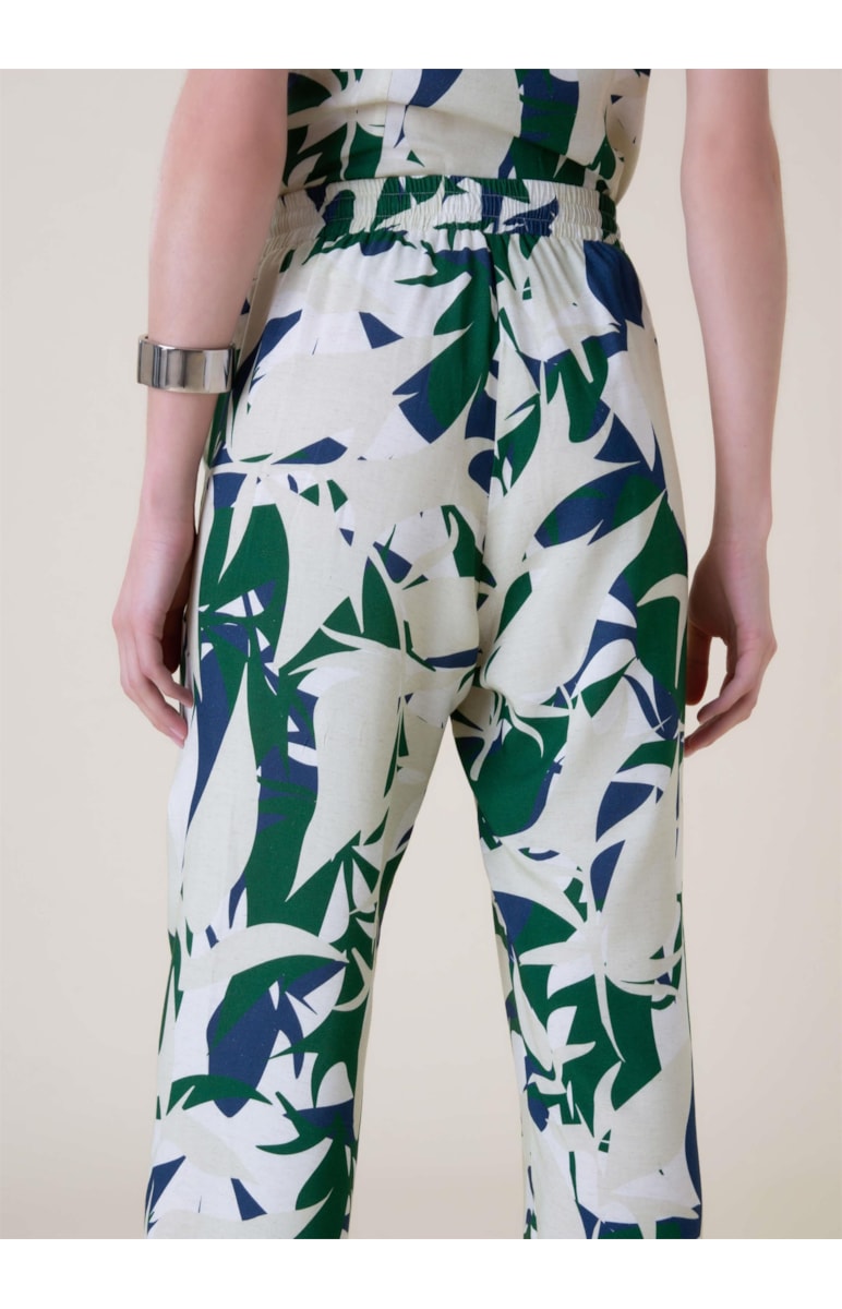 Calça Botanical Art Carrot Verde Bandeira