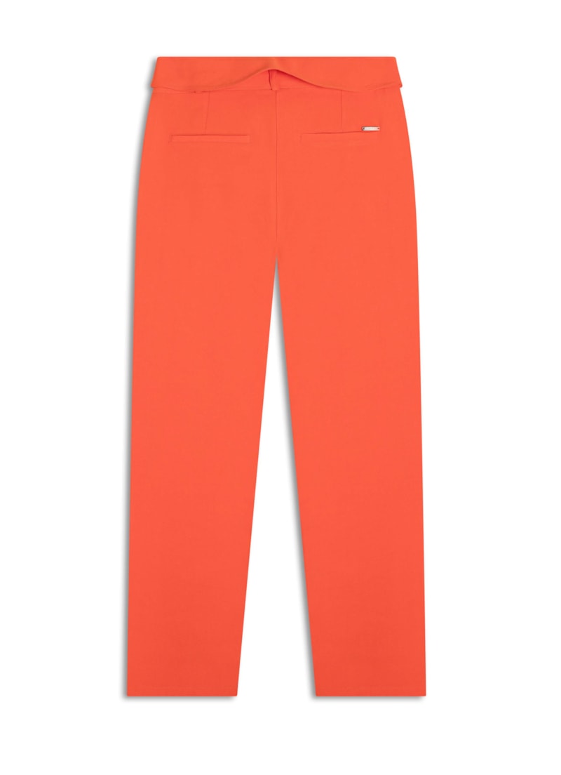 Calça Carrot Viscose Desert Cós Virado Abobora