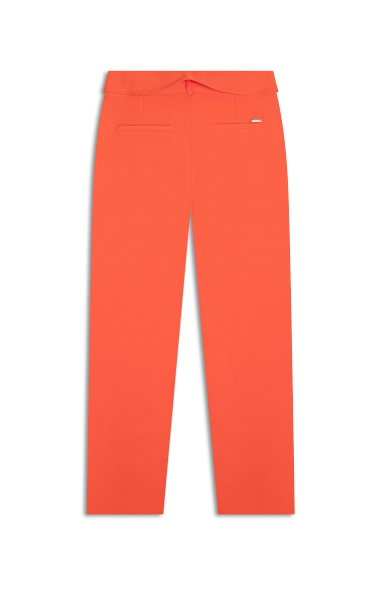 Calça Carrot Viscose Desert Cós Virado Abobora