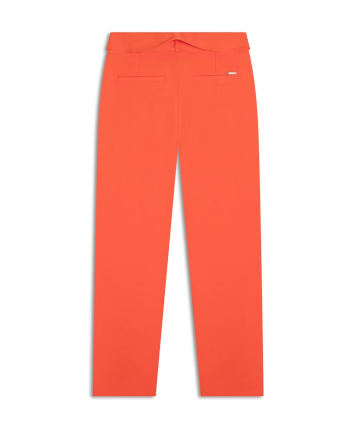 Calça Carrot Viscose Desert Cós Virado Abobora