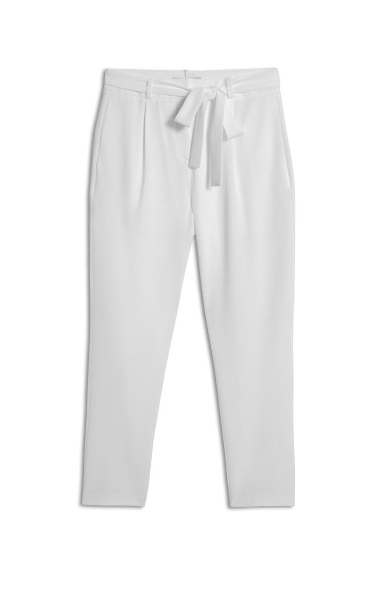 Calça Cenoura Amarração Off White
