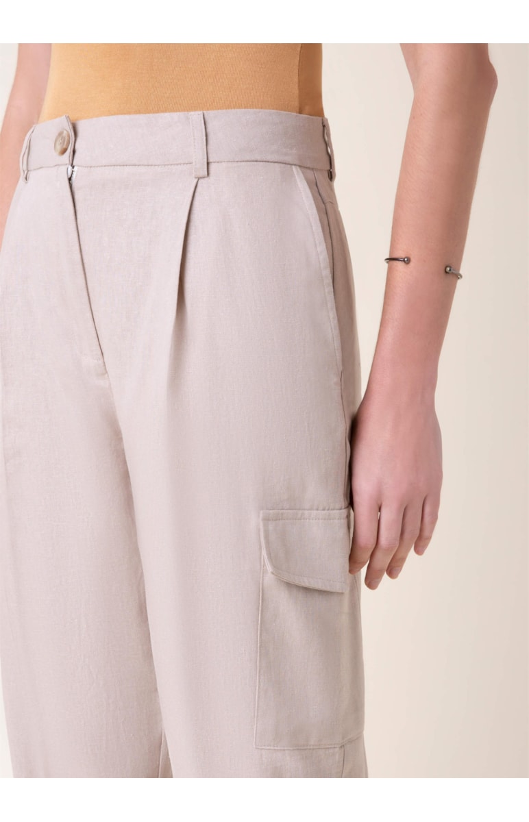 Calça Cenoura Heavy Linho Natural