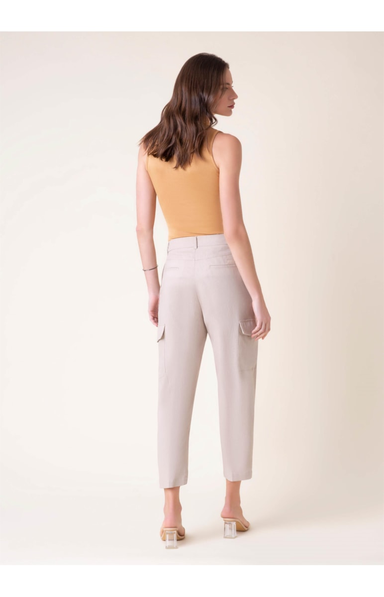 Calça Cenoura Heavy Linho Natural
