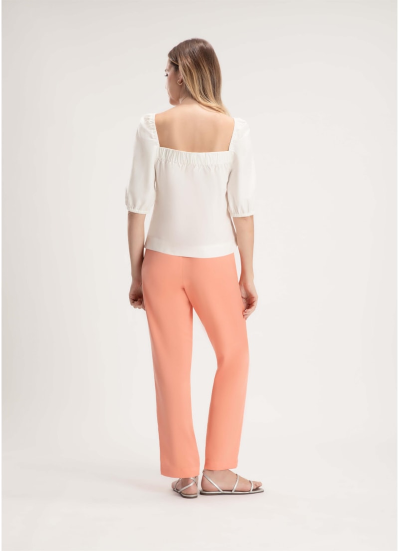 Calça Clochard Elástico Coral