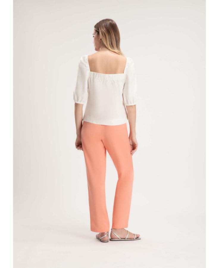 Calça Clochard Elástico Coral