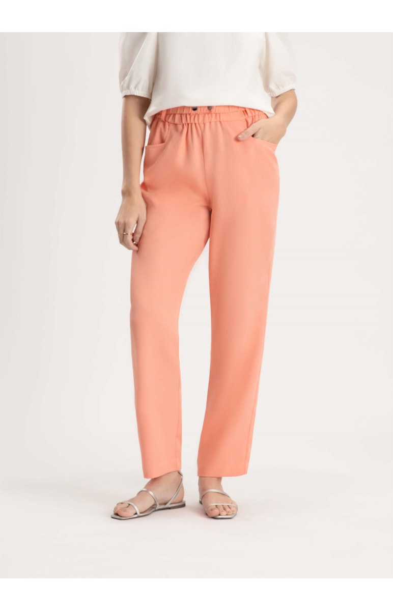 Calça Clochard Elástico Coral
