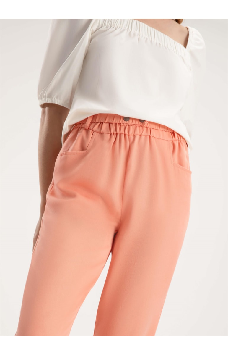 Calça Clochard Elástico Coral