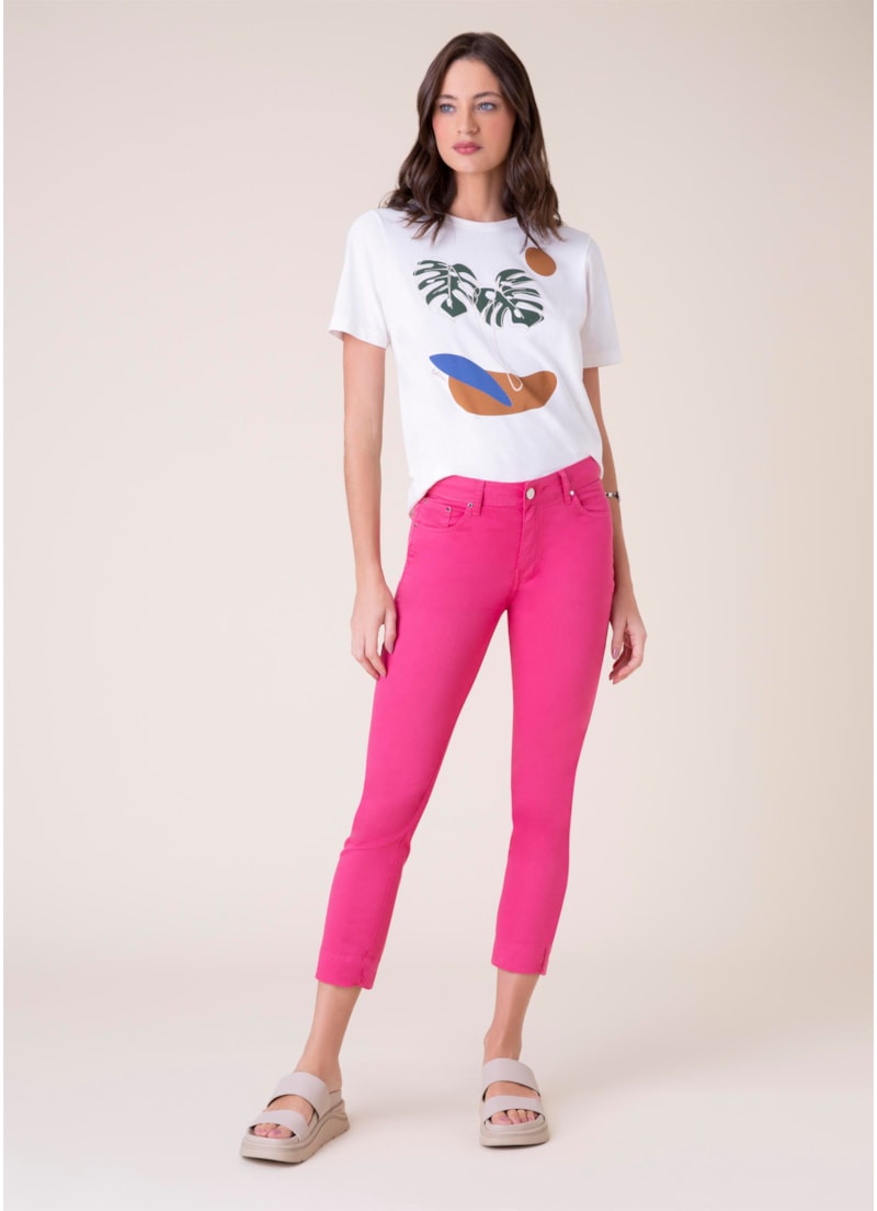 Calça Color Canvas Sofia Cigarrete Pink