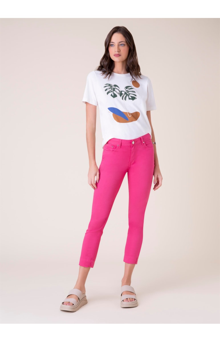 Calça Color Canvas Sofia Cigarrete Pink