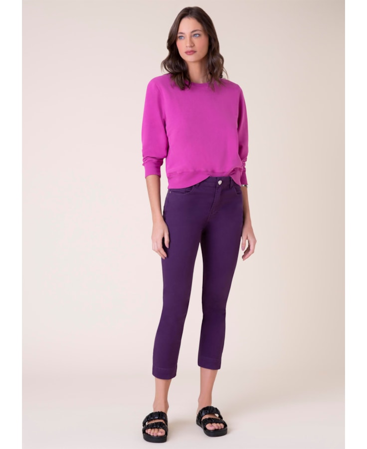 Calça Color Canvas Sofia Cigarrete Roxo