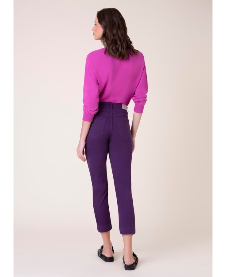 Calça Color Canvas Sofia Cigarrete Roxo