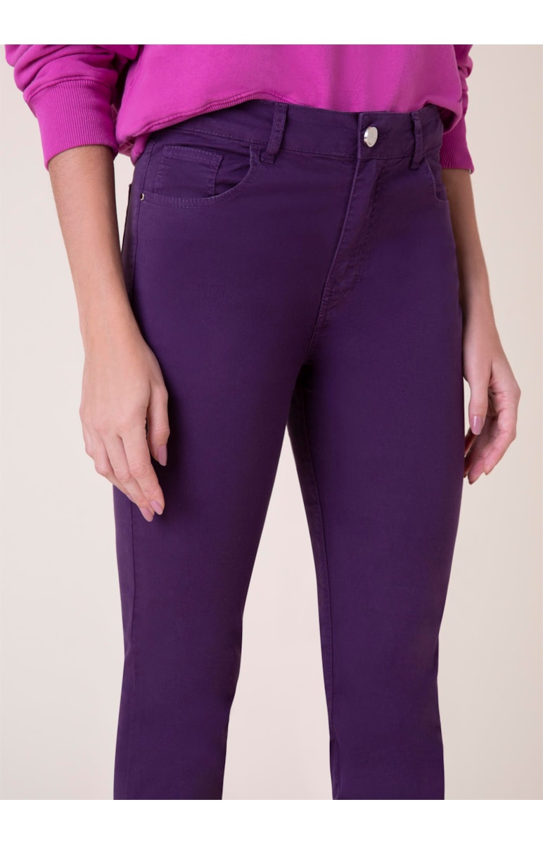 Calça Color Canvas Sofia Cigarrete Roxo