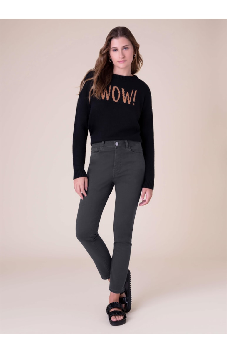 Calça Color Fit Skinny Grafite