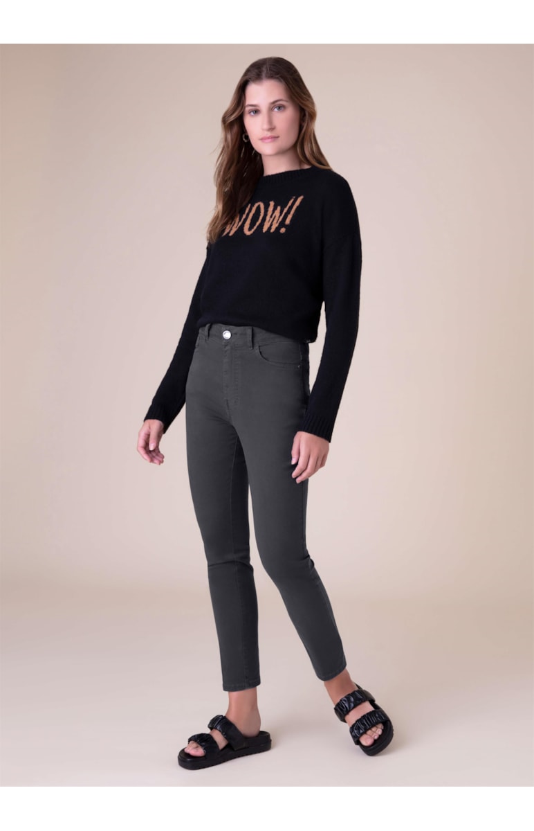 Calça Color Fit Skinny Grafite