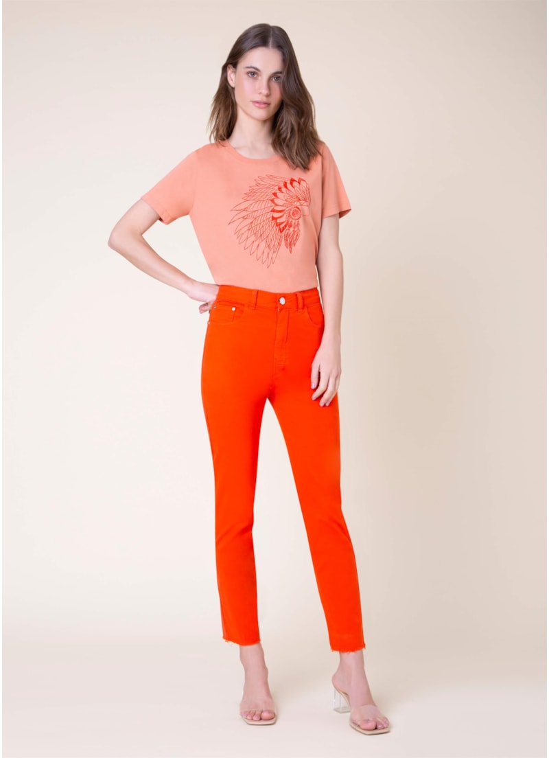 Calça Color Maia Cigarrete Vermelho Vivo